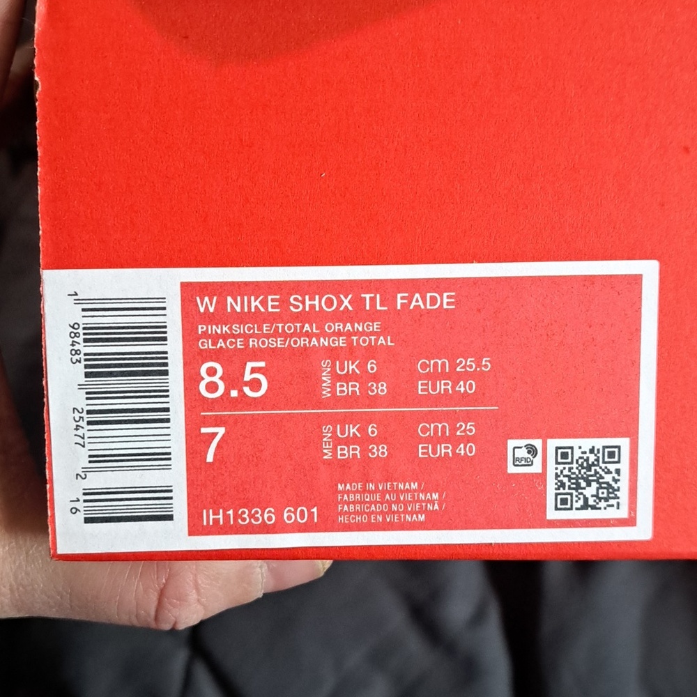 NIB Nike Gradient Pink to Orange Shox TL Sneakers-8.5 - Picture 9 of 9